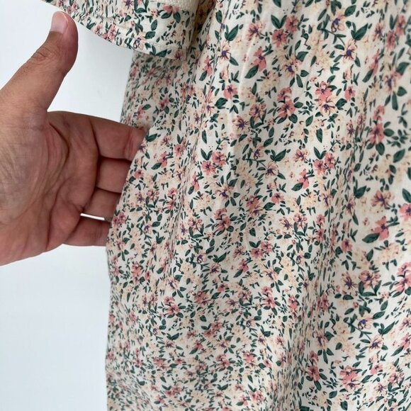 English Factory Women's Floral Lace Trim Dress Size M Shift Button Close - Picture 6 of 15